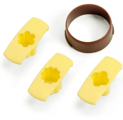 Produktbild von Original Kaiser Spitzbub-Ausstecher Kreis 4-tlg. 4 verschieden große Ausstecher aus rostfreiem Edelstahl rostfrei leichtes präzises Ausstechen sichere angenehme Handhabung