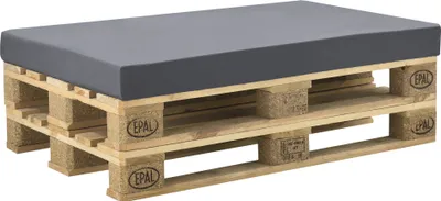 Produktbild von [neu.haus] Palettenkissenbezug 120x80x10cm Dunkelgrau In- & Outdoor Palettenkissen Schaumstoff Sitzkissen Bezug Palettenpolster