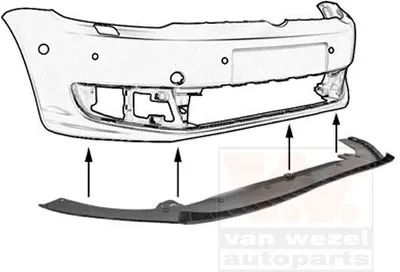 Produktbild von VAN WEZEL Spoilerlippe 5735500 Vorne für VW TOURAN (1T1, 1T2)