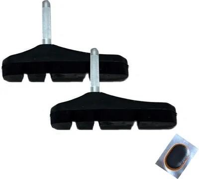 Produktbild von Contec CBS-320 Fahrrad Bremsbelag Bremsklötze schwarz 70 mm Bremse 1 x 2 Stück inkl. Schlauchflicken