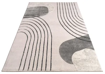 Produktbild von Teppich Wohnzimmer Kurzflor Blätter Floral Regenbogen Geometrisch Grösse 120x160 cm