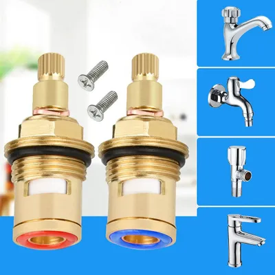 Ersatz-Wasserhahnkartuschen 1/2" Keramik, 2 Stück, für Küche & Bad