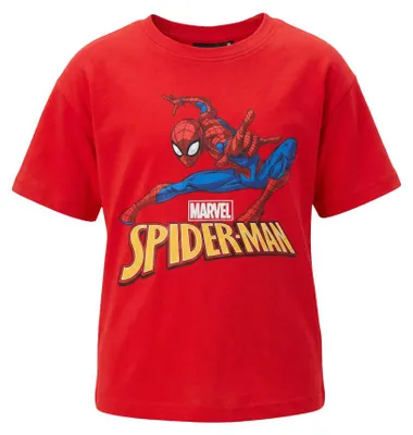 Produktbild von Marvel Spiderman Kinder Jungen T-Shirt Kurzarm Shirt 100% Baumwolle - Rot, 98