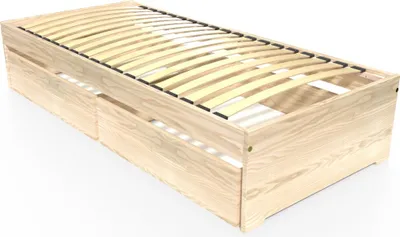 Produktbild von Bett mit Schublade 90x190 Malo - Naturlack