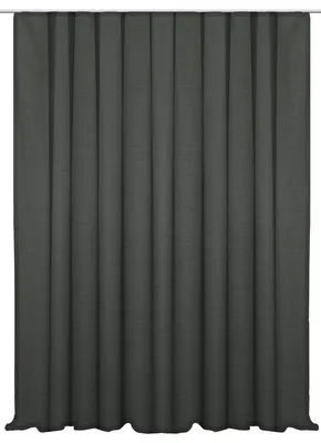 Produktbild von Vorhang anthrazit Kräuselband 300x245 cm Seidenglanz halbtransparent Gardine extra breit