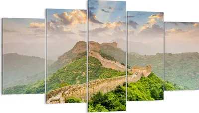 Produktbild von Bild auf Leinwand - Leinwandbild - Wand Berg asiatisch china - 160x85cm - Wand Bild - Wanddeko - Leinwanddruck - Bilder - Kunstdruck - Wanddekoration - Leinwand bilder - Wandkunst - EA160x85-3069