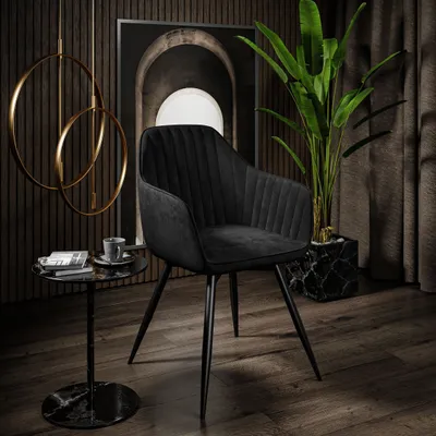 Obrázok produktu pre Čalúnené kreslo LIZBONA Black Velvet