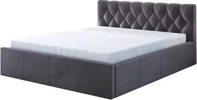 Produktbild von Polsterbett  VOG -OM 120x200 cm mit Bettkasten und Lattenrost. Farbe: Grau