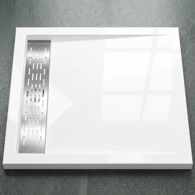 Produktbild von Mai & Mai Duschwanne 80x90x5cm Duschtasse weiß Acryl-Wanne flach Rechteckig Xetro04