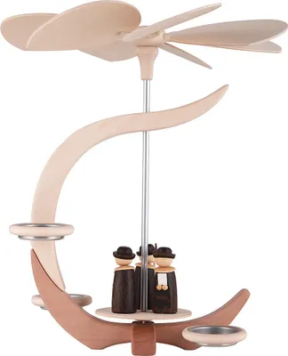 Produktbild von 1-stöckige Pyramide C-Form Weihnachtssänger (30cm) von Seiffener Volkskunst