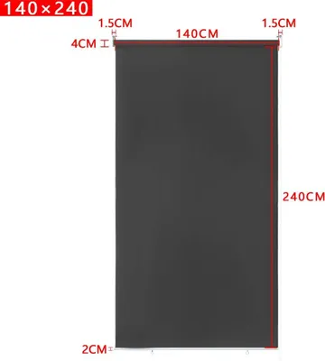 Obrázek produktu pro LZQ 140 x 240 cm Exteriérová roleta Vertikální markýza Venkovní roleta Ochrana před sluncem Balkonová roleta Ochrana před UV zářením Soukromí Stín antracitový