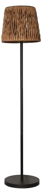 Produktbild von LED Solar-Stehlampe ,Cesta', Wasserhyazinthen-Optik, Dämmerungssensor, matt schwarz, 127cm