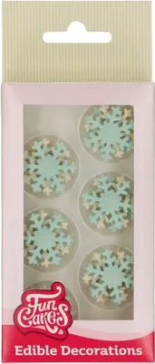 Produktbild von FunCakes Zucker Dekoration Schneeflocken Set / 12
