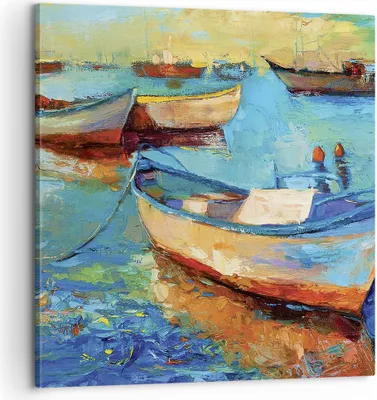 Produktbild von Bild auf Leinwand - Leinwandbild - Einteilig - £ódŸ Hafen Bunt - 60x60cm - Wand Bild - Wanddeko - Wandbilder - Leinwanddruck - Bilder - Wanddekoration - Leinwand bilder - Wandbild - AC60x60-4160