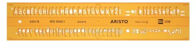 Produktbild von ARISTO Schriftschablone gerade 5 mm ISO 3098-1/DIN 6776