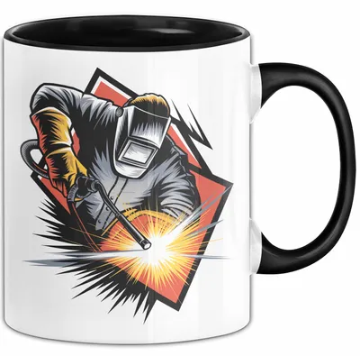 Produktbild von Schweißer Tasse Geschenkidee Schweißprofi Lustiger Spruch Geschenkidee Lustig (Schwarz)