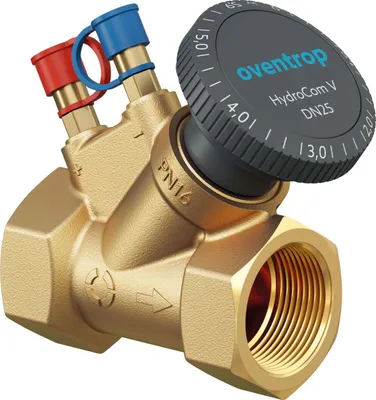 Produktbild von Oventrop HydroCom Strangabsperrventil 1062726 DN 20, Rp 3/4, PN 16, beiderseits Innengewinde, Messing