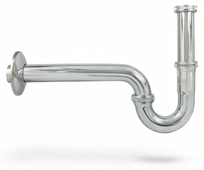 Produktbild von Siphon Röhrensiphon lang Edelstahl verchromt 1 1/4" x 32 mm für Waschbecken
