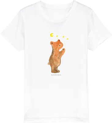 Produktbild von Mr. & Mrs. Panda Kleinkinder T-Shirt Verliebter Bär 3-4 Jahre (98/104) - Weiß - Geschenk, Spruch, Kinder Bio, Partner, Teenager, Teddy, Kindershirt, To The Moon And Back