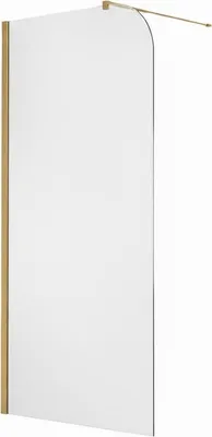 Image de Paroi de douche italienne Clear - 120 x 195 cm - Or brossé - GAUCHE - LUCIA