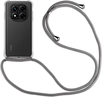 A smartphone case with a lanyard attached, shown against a white background.