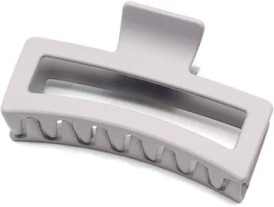 Immagine prodotto di Molletta per capelli grigia, opaca, grande (12,7 cm) – Accessorio per capelli da donna