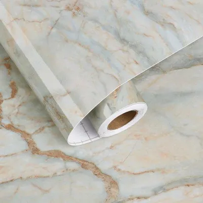 Image de Film imitation marbre pour la cuisine et les meubles, aux dimensions de 60 x 300 cm