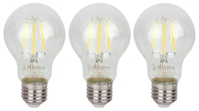 Produktbild von LED Line E27 LED-Lampe A60 4W 480lm 2700K warmweiß 3 Stück