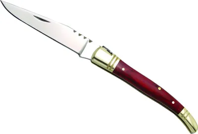 Produktbild von Maxi Laguiole Klappmesser, 20 cm, Griff rot Staminaholz