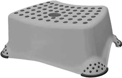 Immagine prodotto di Sgabello con gradino, supporto per piedi, portata massima 100 kg, colore grigio
