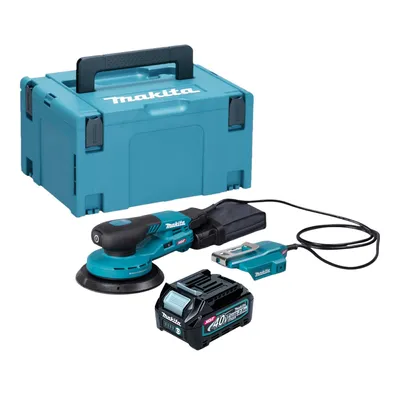 Image de Makita BO 004 CGD101 Ponceuse excentrique sans fil 40 V max. 150 mm 3,0 mm course Brushless + 1x batterie 2,5 Ah + Makpac - sans chargeur