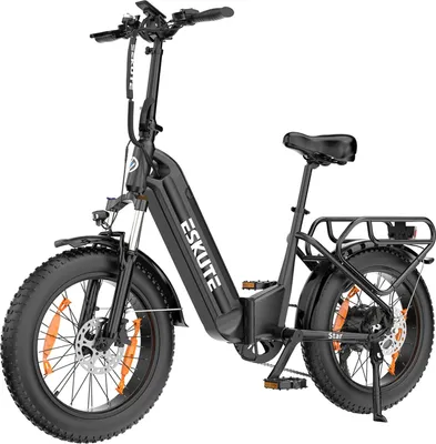 Productafbeelding van Elektrische fiets ESKUTE Star - Motor 250W Batterij 36V25AH 20 Inch Wielen Hydraulische Schijfremmen - Zwart