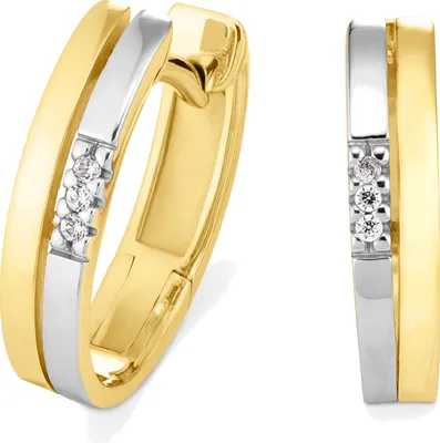 Produktbild von Orolino Ohrringe Gold 585 mit 6 Brillanten zus. 0,03ct.