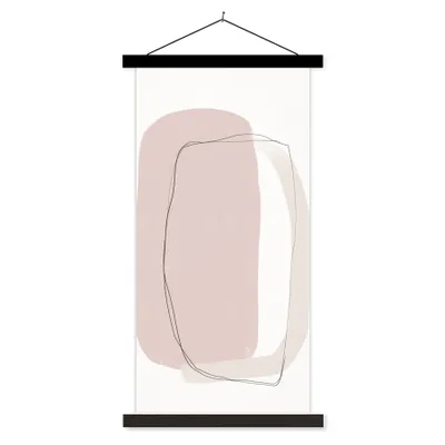 Produktbild von MuchoWow® Textilposter Pastell - Abstrakt - Design 60x120 cm mit schwarzem Rahmen - Magnete