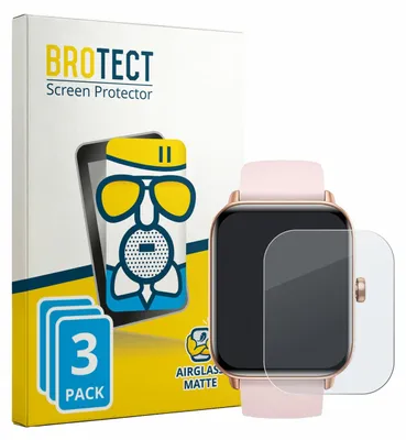 Produktbild von 3x BROTECT Entspiegelungs Schutzglas für Trunsif Smartwatch 1.85" Schutzfolie Panzer Folie Glas Display Schutz matt