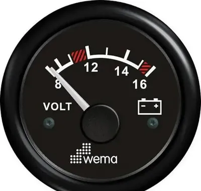 Zdjęcie produktu dla Voltomierz 12V, 8-16V, Wema 110330