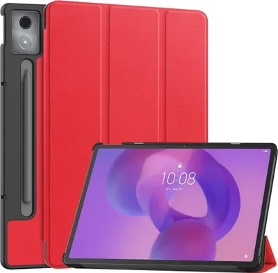 Produktbild von Lenovo Idea Tab Pro Hülle - Coverup Tri-Fold Ständer Klapphülle mit Schlaf/Wach-Funktion - Rot