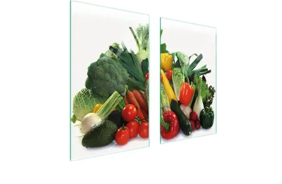 Image de Plaques de recouvrement pour cuisinière 2 pièces 75x52 Couverture de plaque vitrocéramique Planche à découper Légumes Multicolore