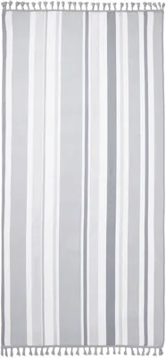 Obrázok produktu pre Rýchloschnúci uterák s pruhovaným lemom, 71 x 152 cm, vhodný na pláž a do kúpaliska