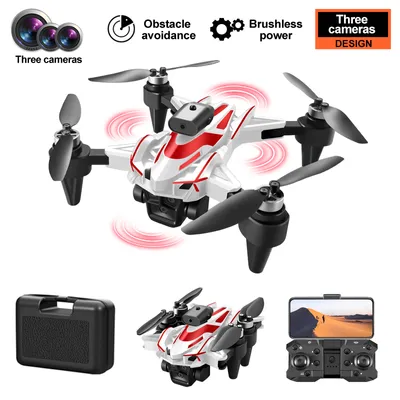 Imagen del producto de Dron con cámara para tomas aéreas, vuelo estable, sistema inteligente de evitación de obstáculos, con 2 baterías, control mediante aplicación/gestos, motor sin escobillas