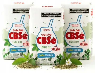 Obrázek produktu pro Sada Yerba Mate CBSe se stévií 3x500 g, 1,5 kg – argentinská, bez cukru, FIT