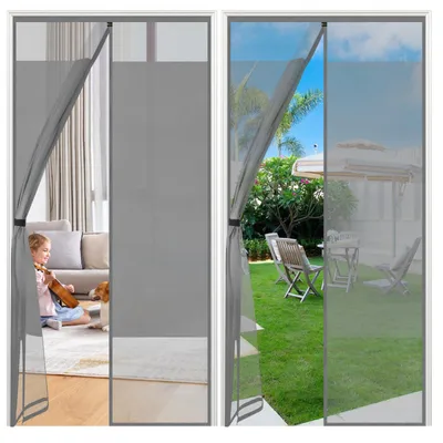 Produktbild von Sekey Sichtschutz Türvorhang mit Magnet – blickdicht & luftdurchlässig, Fliegengitter für 100 x 220 cm Balkon & Schlafzimmer