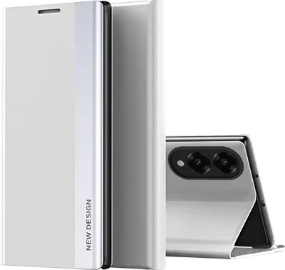 Obrázek produktu pro Pouzdro pro Samsung Galaxy S25 Edge MagnetickéPolyuretanKožené Pouzdro s Funkcí Stojánku Bílý