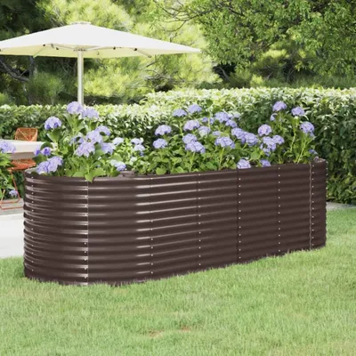 Produktbild von Möbel Hochbeet Pulverbeschichteter Stahl 249x100x68 cm Braun - Beete 319065