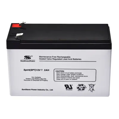 Produktbild von Sunstone 12V 7,2Ah Wartungsfreier AGM Batterie Blei Akkumulator F2 Anschluss für Solarenergie