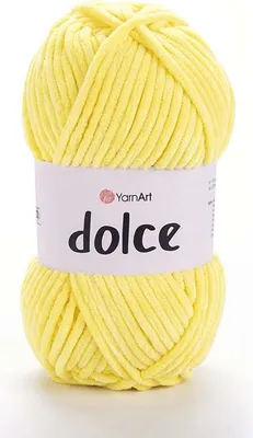 Produktbild von YarnArt Dolce 851 Cytrus-Garn, Weich, Ideal für Babyartikel, 100% Polyester