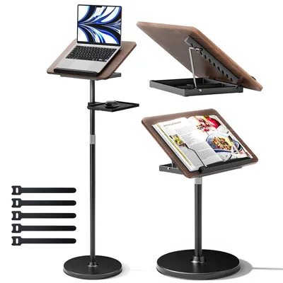 Productafbeelding van Solidchoice - Verstelbare Boekstandaard 2-in-1 (Zwart)