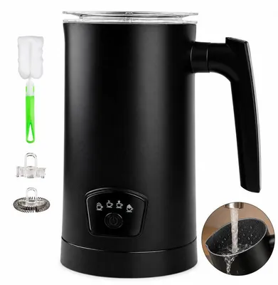 Produktbild von 4-in-1 Milchaufschäumer 400W, elektrischer Milchschäumer mit 500 ml, warm und kalt, für Cappuccino, Latte Macchiato und heiße Schokolade