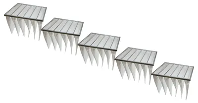 Produktbild von vhbw 5x Taschenfilter für Klima- und Lüftungsanlagen - Filter G4, 59,2 x 59,2 x 36 cm Weiß