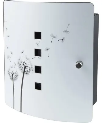 Produktbild von Schlüsselkasten Schlüsselbox Schlüsselschrank - 10 Haken - Edelstahl - Magnetverschluss - 240 x 210 x 70 mm